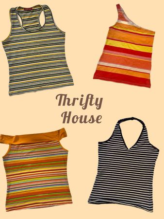 Y2K Colorful Stripe Cami Top Collection(TH/601)