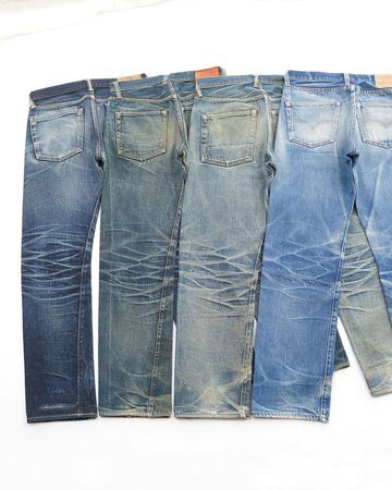 Faded washed jeans