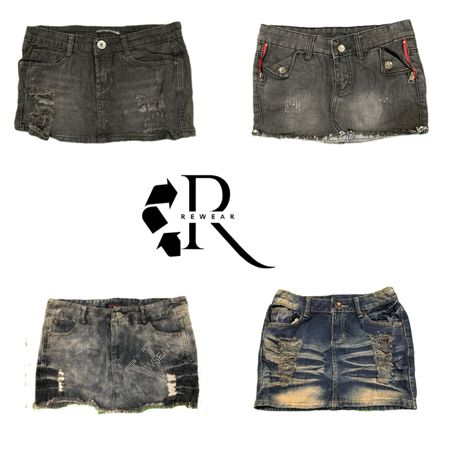 Y2K Era Cyber Girl Denim Mini Skirts RW-2251