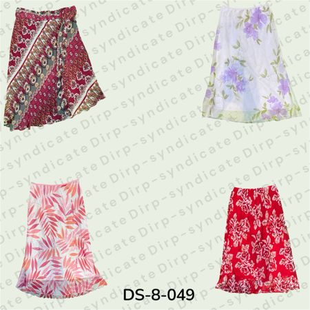 Y2K Printed Maxi Skirt for Women – Polyester Long Skirt, Vintage Retro Aesthetic, Trendy Casual Outfit (DS-8-049)