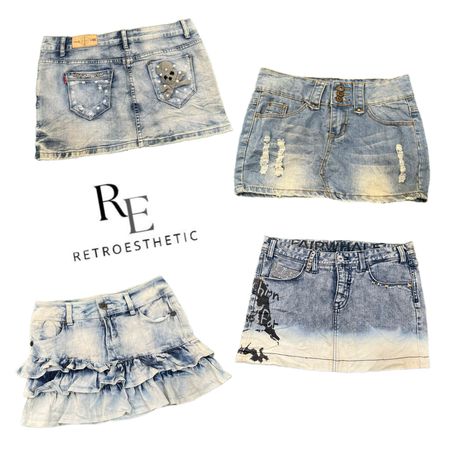 Y2K NYC IT GIRL DENIM MINI SKIRTS RE-3543