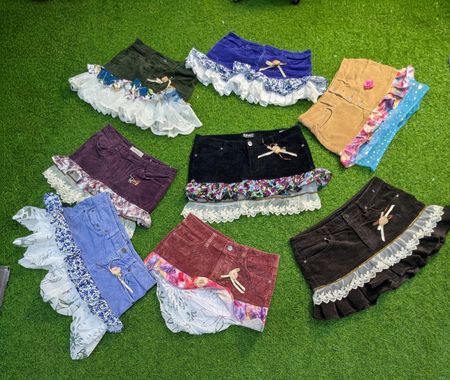7964 - Saias Mini de Denim Recicladas