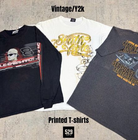 Vintage/y2k mixed grade printed t shirt 50 pc bundle