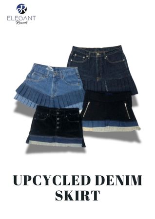 Upcycled Denim Skirts - EVR0305