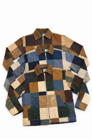 CR1166 Upcycled Heritage Patchwork Zip Jacket