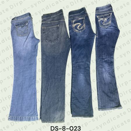 Y2K Low Rise Flare Jeans – Vintage Wide Leg Denim (DS-8-023)