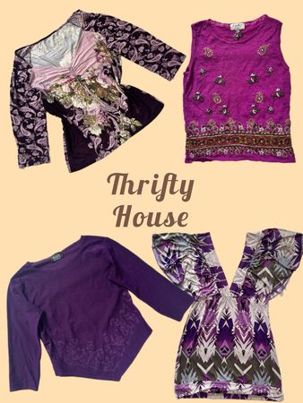 Y2K Vintage Purple Dream Tops(TH/651)