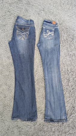 ***Jean en denim à pattes d'éléphant brodé Y2K – Mix de mode