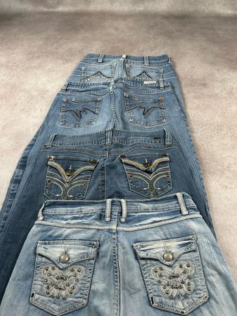 JEANS BOOTCUT DONNA IN STILE Y2K CON RICAMO | spedizione dalla germania 🇩🇪