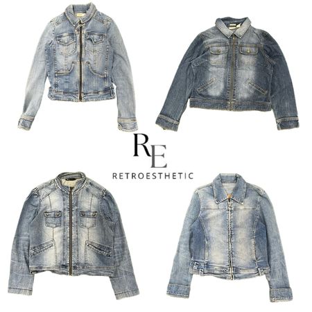 Y2K Unique Girl Denim Jacket RE-3777