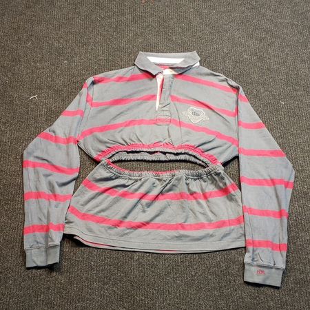 Upcycled Rugby Full Sleeves Top & Skirts
