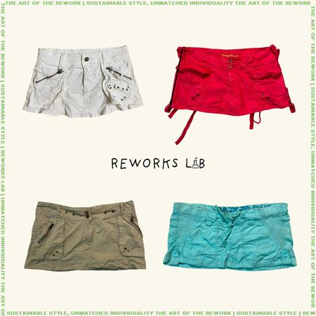 Upcycled Y2K Utility Micro/Mini Skirts