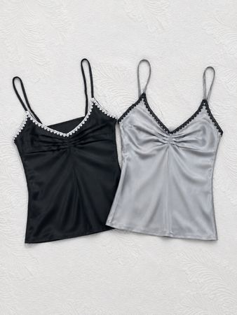 Débardeurs en satin upcyclé