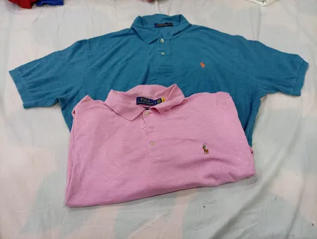 CR11665 Upcycled Polo Crop Tops