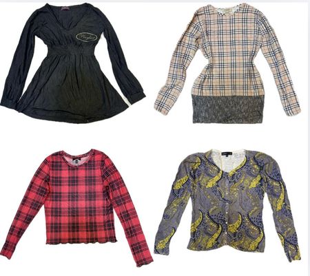Y2k style long sleeves top
