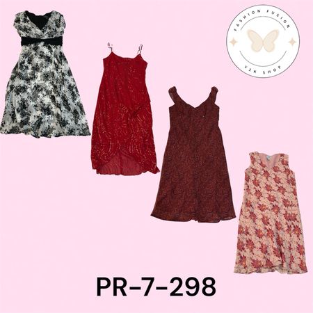 Women’s printed poly dress (PR-7-298)