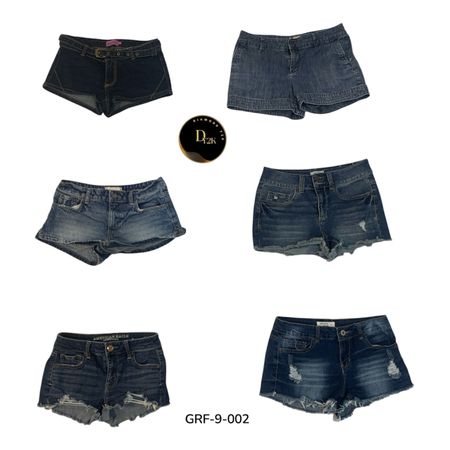 Women’s Y2K Mini Denim Shorts – Classic Retro Look (GRav-9-002)