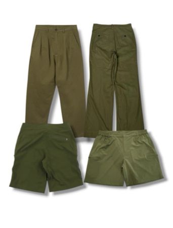 light green pants or short