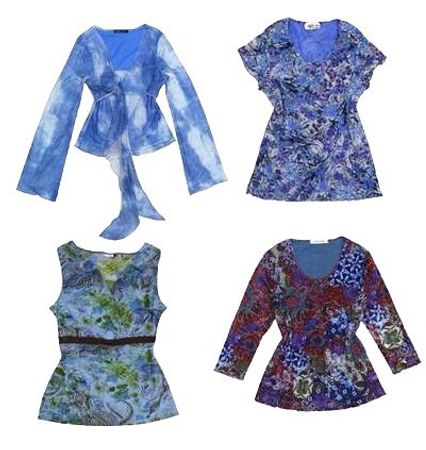 Y2K Ocean Aesthetic Tops
