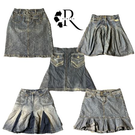 Jupe midi en denim Y2K