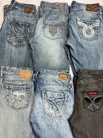 R763 Y2k Flared Denim Jeans