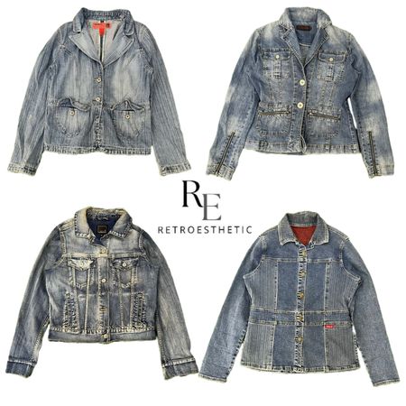 Y2K Unique Girl Denim Jacket RE-3529