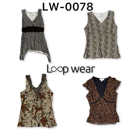 Top de Tanque V-Neck com Estampa de Animal e Paisley Y2K