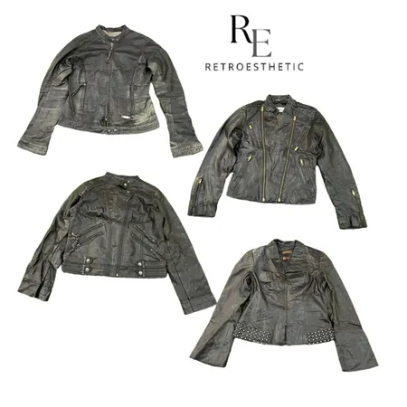 Y2K Unique Girl Leather Jacket Re-3655