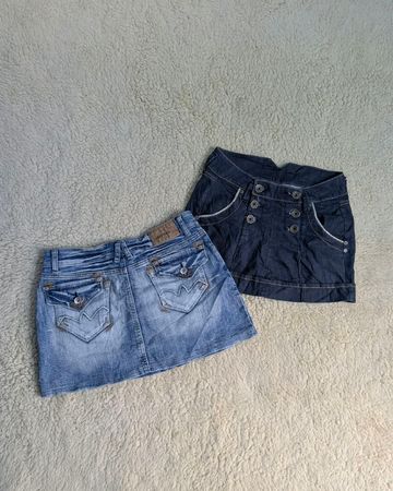 Y2K Denim Micro Mini Skirts