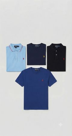 PREMIUM BRAND Ralph Lauren polo T SHIRT MIXED ROUND NECK HALF SLEEVES FULL SLEEVES