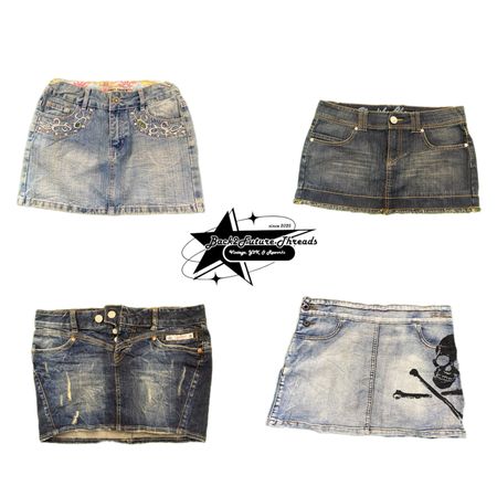 Y2k NYC IT GIRL DENIM MINI SKIRT B2F-239