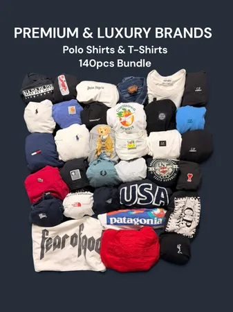 MARQUES PREMIUM & VINTAGE Polos & T-shirts lot de 140 pièces