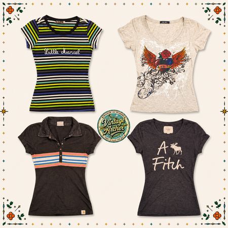 Y2K Pretty Rebel Baby Tees Slim Fit :10pcs (BT4)