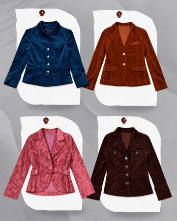 Vestes en velours côtelé Y2K