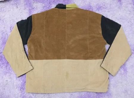 CR1496 Upcycled Corduroy Panel Jacke