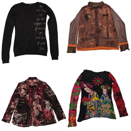 Y2K Graphic Long Sleeve Tops