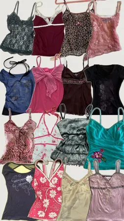 Tops, canottiere e vestiti in stile Y2K ed euro