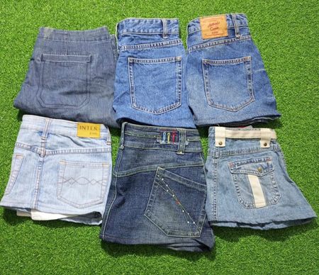 JUPE MINI AUTHENTIC DENIM ET AUTRES MARQUES MIXTES (C 414)