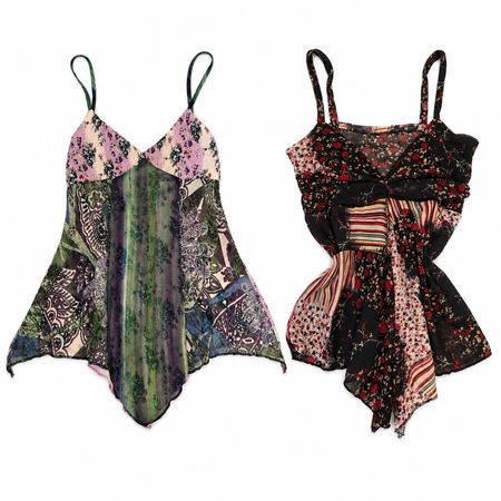 Top halter e fairy Y2K riciclati