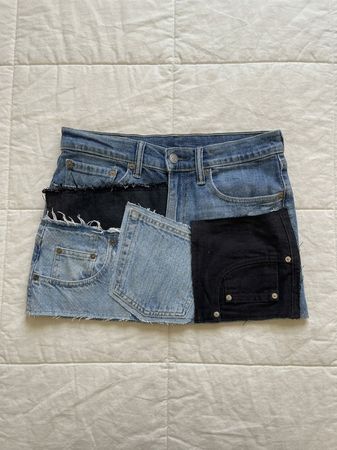 Saia de Jeans Patchworks Upcycle Levis (Dv-11-14)