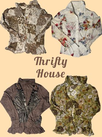 Retro Cottagecore Y2K Mix Tops(TH/783)