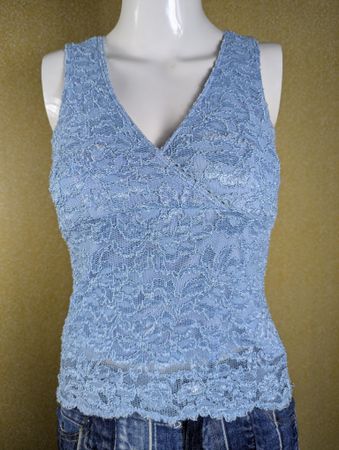Lote de 7 Camisetas Cami Vintage Y2K Femininas com Sobreposição de Renda Floral Decote em V - Lote #21