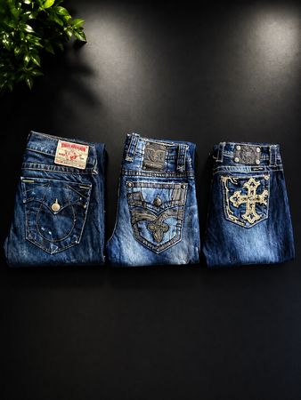 Miss me true religion and rock revival jeans