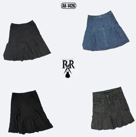 Y2K Britney Era Denim Midi Skirts (AA-1426)