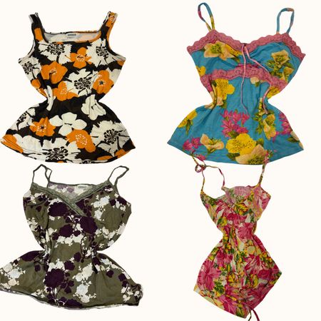 Y2K Flower Power Cami Tops - ST-109
