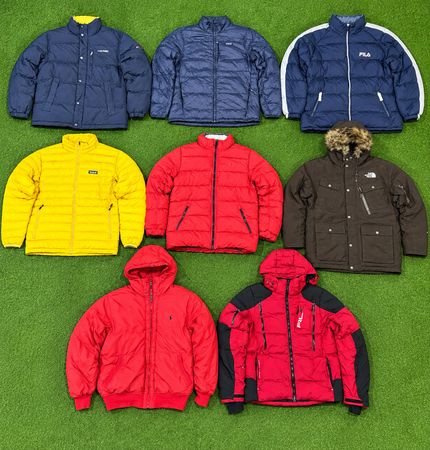 vintage mix brand puffer jackets
