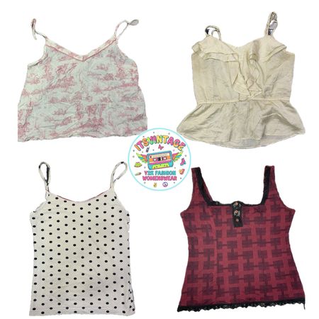 Vintage Y2K Cami Top Bundle – 10pcs | VR350 🌹✨