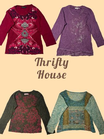 Y2K Vintage Embellished Long Sleeves Tops(TH/713)