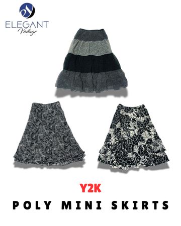 Y2K  Poly Midi Skirts - EV1713
