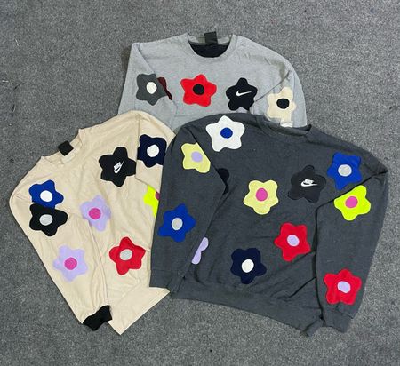 Upcycled Nike Flower Sweatshirt